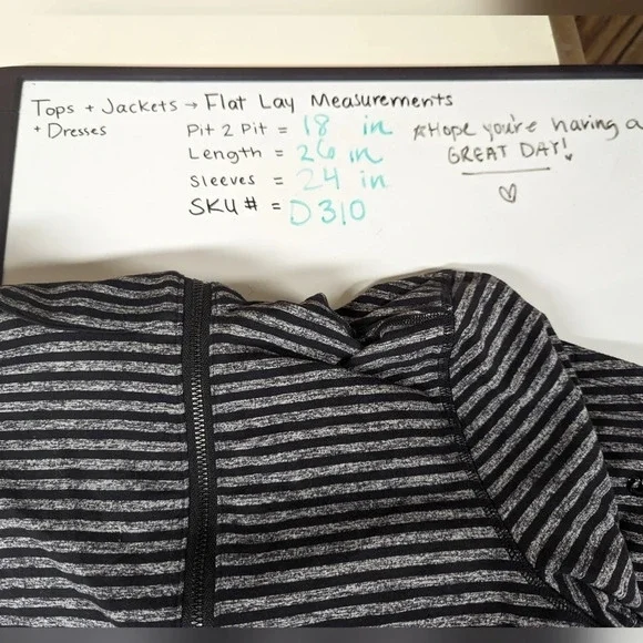 Lululemon Men M Surge Warm 1/2 ZipRaven Stripe Black Heathered Black Athletic